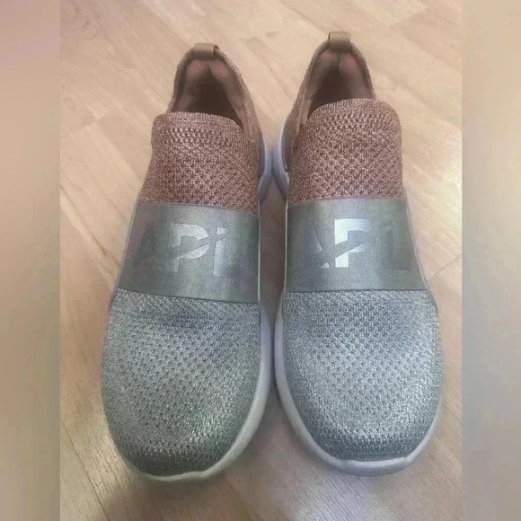 APL TechLoom Bliss Rose Gold / Metallic Silver / White EUC Size 8 ♥ - Picture 7 of 7